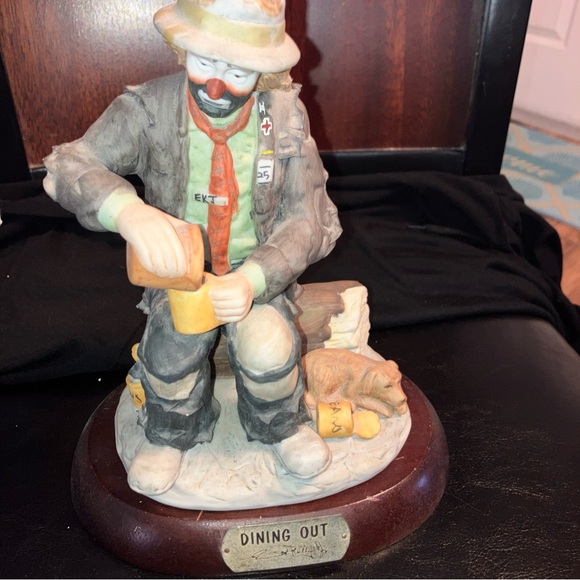 Other - Emmet Kelly Jr “Dining Out” with Dog - Multicolor Limited Edition